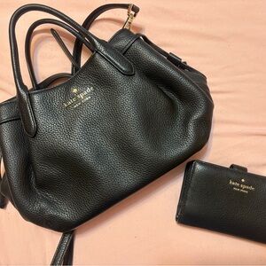 Kate Spade Black Pebbled Leather Shoulder Bag